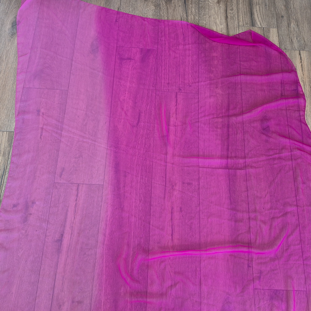 Donna Karan Vintage Oversized 100% Silk Ombre Pink Scarf